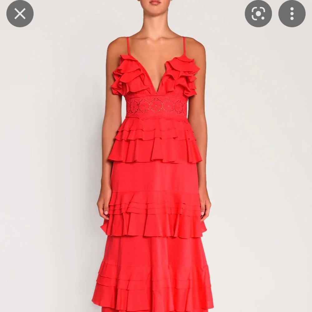 Red Maxi Occasion Dress
